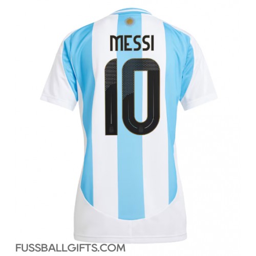 Argentinien Lionel Messi #10 Fußballbekleidung Heimtrikot Damen Copa America 2024 Kurzarm